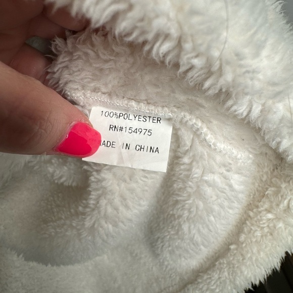 C+D+M Fuzzy Leopard Fleece pullover with half-zip - Picture 4 of 5